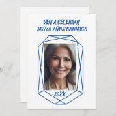Ven A Celebrar mis 68 Años Fiesta de Cumpleaños Einladung (Vorne/Hinten)