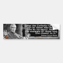 Ven Fulton Sheen "Juding the Church" Aufkleber