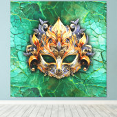 Venatische Maske auf hellgrün verkörpert Leinwanddruck (Insitu (Holzboden))