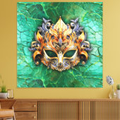Venatische Maske auf hellgrün verkörpert Leinwanddruck (Insitu (Wohnzimmer))