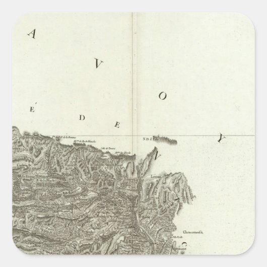 Vence Quadratischer Aufkleber (Vorderseite)