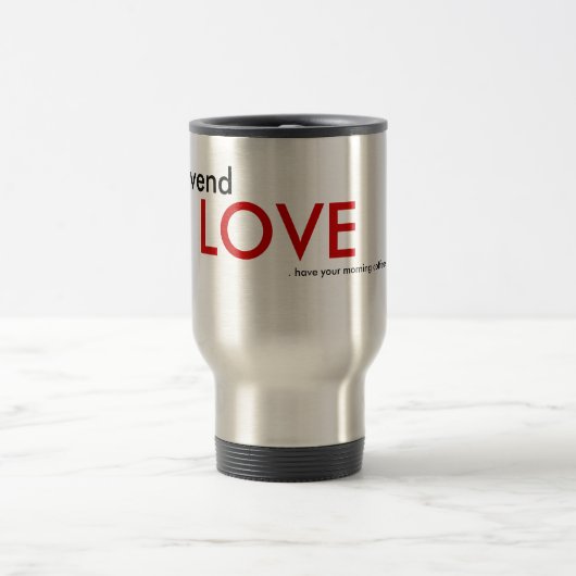 . vend LIEBE. Kaffee-Tasse Reisebecher (Mittel)