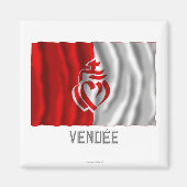 Vendée-Waving-Fahne mit Namen Magnet (Vorne)