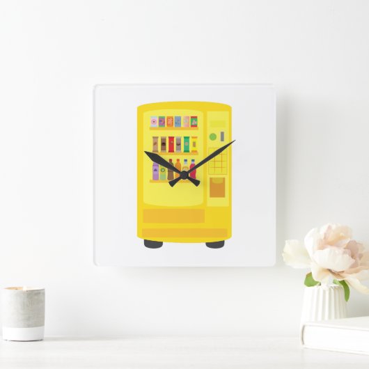 Vending Machine Quadratische Wanduhr (Zuhause)