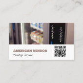 Vending Service QR Code Vendor Food Snack Visitenkarte (Vorderseite)