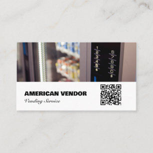 Vending Service QR Code Vendor Food Snack Visitenkarte