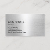 Vending Service Snack Vendors Modern Metal Visitenkarte (Rückseite)