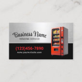 Vending Service Snack Vendors Modern Metal Visitenkarte (Vorderseite)