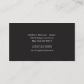 Vending Service Vendor Food Snack Visitenkarte (Rückseite)