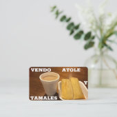 Vendo Atole y tamales Business Card Visitenkarte (Stehend Vorderseite)