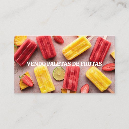 Vendo paletas de frutas visitenkarte (Vorderseite)