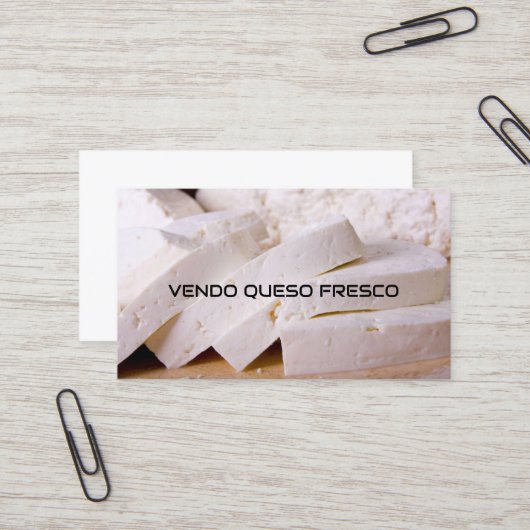 Vendo queso fresco visitenkarte (Vorderseite/Rückseite Beispiel)