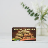 Vendo tamales Business Card Visitenkarte (Stehend Vorderseite)