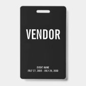 Vendor All Access Pass Event ID Badge Ausweis (Vorderseite)