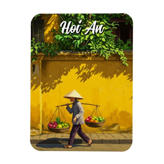 Vendor in Hoi An Vietnam Travel Magnet (Vertikal)