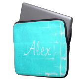 Vendredi Verführerisch Aqua Laptopschutzhülle (Vorderseite Links)