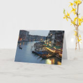 Venedig-Abend über dem großartigen Kanal Karte (Gelbe Blume)
