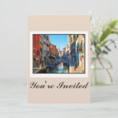 Venedig-Alley mit Liebe-Angebot Einladung (Stehend Vorderseite)