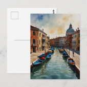 Venedig Aquarell Kunst Postkarte (Vorne/Hinten)