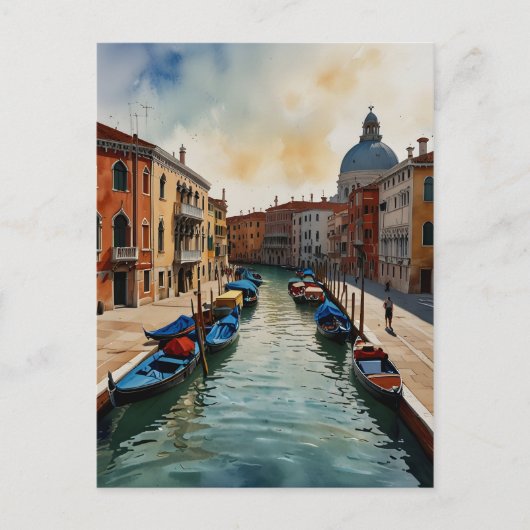 Venedig Aquarell Kunst Postkarte (Vorderseite)