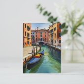 Venedig Aquarell Kunst Postkarte (Stehend Vorderseite)
