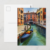 Venedig Aquarell Kunst Postkarte (Vorne/Hinten)