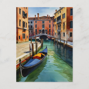 Venedig Aquarell Kunst Postkarte