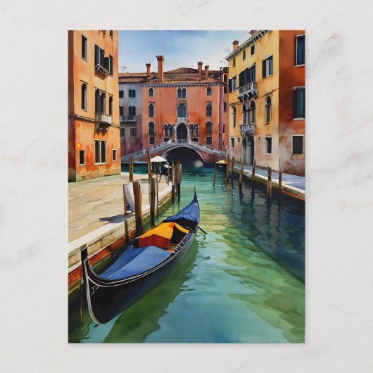 Venedig Aquarell Kunst Postkarte (Vorderseite)
