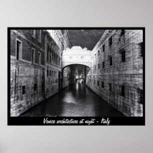 Venedig - Architektur nachts No.1 (Plakat) Poster
