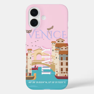 Venedig Art Reisen, Italien, Retro Art Reisen iPhone 16 Hülle