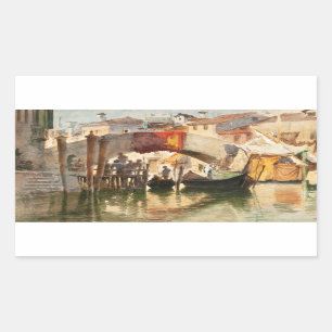 Venedig-Aufkleber von Roussoff Rechteckiger Aufkleber