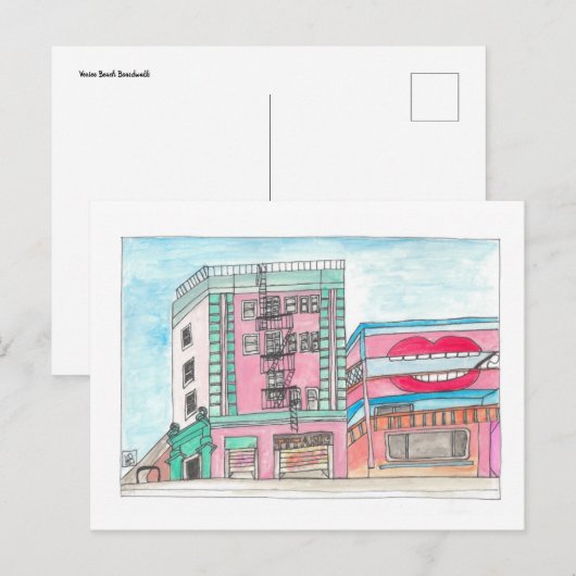 Venedig Beach Boardwalk #3 Postkarte (Vorne/Hinten)