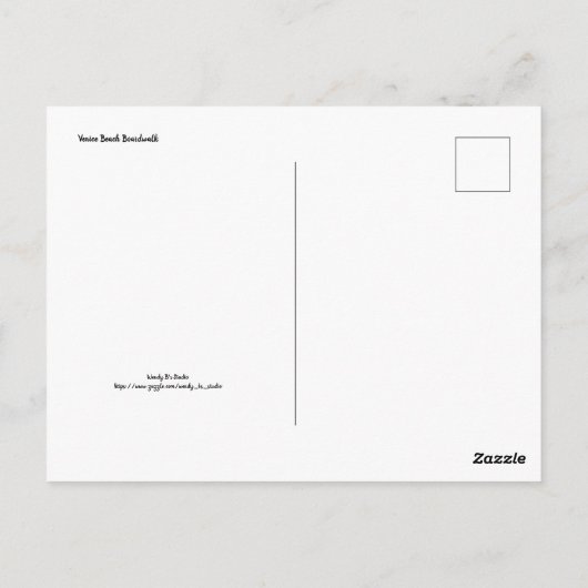 Venedig Beach Boardwalk #3 Postkarte (Rückseite)
