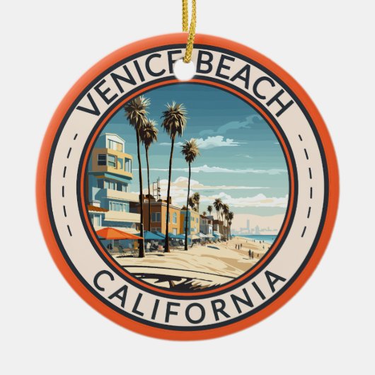 Venedig Beach California Keramik Ornament (Vorne)