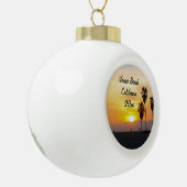 Venedig Beach California Sunset Xmas Keramik Kugel-Ornament (Links)