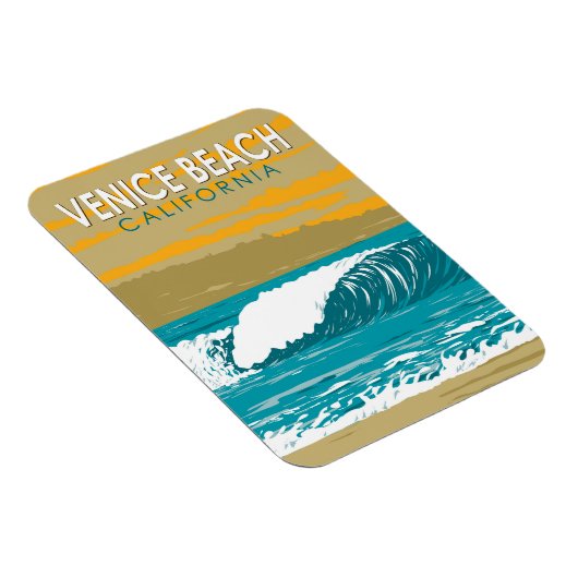 Venedig Beach California Vintage Magnet (Rechte Seite)