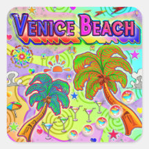 Venedig Beach Vacacation Zielaufkleber