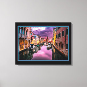 Venedig bei Nacht Leinwanddruck
