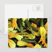 Venedig bei Zuhause Card - Zucchini Blume Postkarte (Vorne/Hinten)