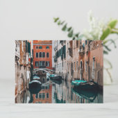 Venedig Boote Einladung (Stehend Vorderseite)