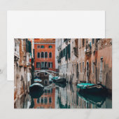 Venedig Boote Einladung (Vorne/Hinten)