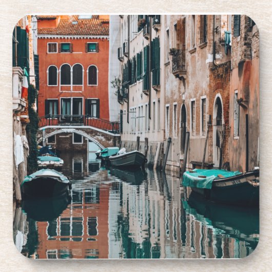 Venedig Boote Getränkeuntersetzer (Vorderseite)