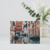Venedig Boote Postkarte (Stehend Vorderseite)