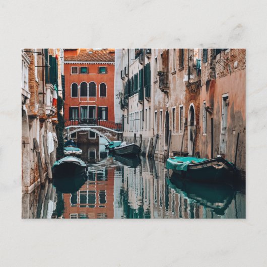 Venedig Boote Postkarte (Vorderseite)