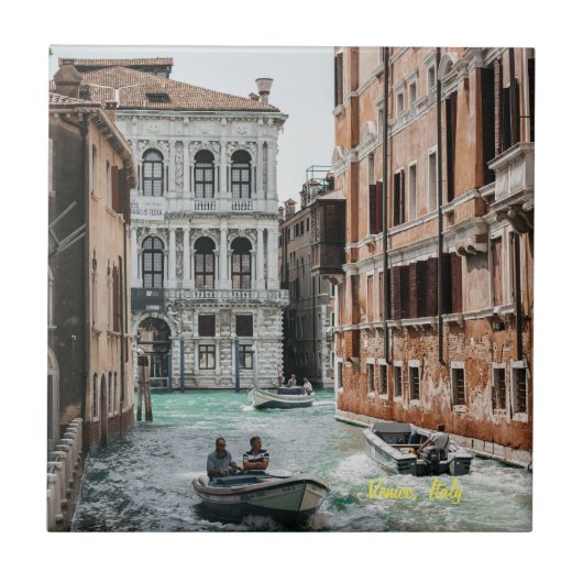 Venedig Bootskanal Fliese (Vorderseite)