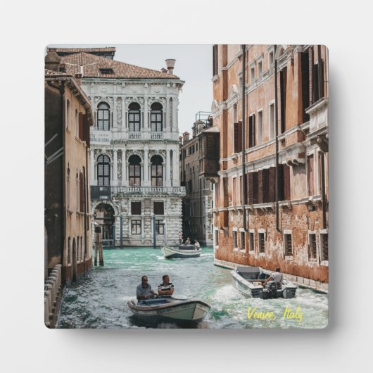 Venedig Bootskanal Fotoplatte (Vorderseite)