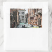 Venedig Bootskanal Rechteckiger Aufkleber (Tasche)