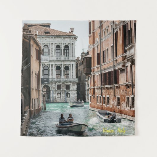 Venedig Bootskanal Wandteppich (Vorderseite)