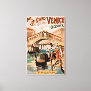 Venedig, Braut des Meeres an Olympia-Gondeln 2 Leinwanddruck