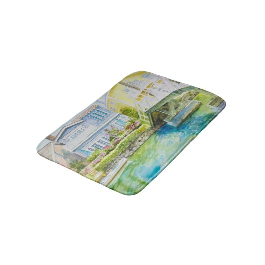 Venedig-Brücke Badematte (Schrägansicht)